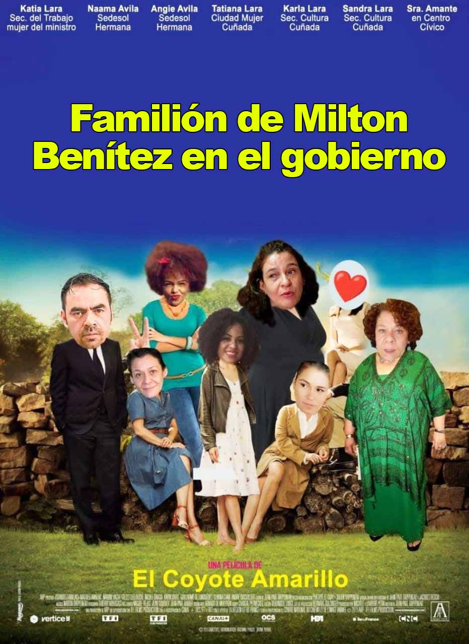 familión de Milton Benítez en el gobierno